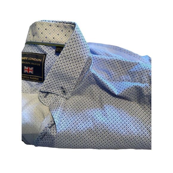Guide London Premium Range Men's Casual Button-Down Collared Shirts Size L - Picture 4 of 7